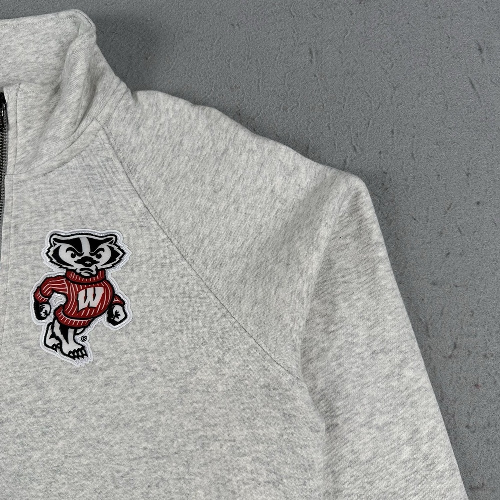 Under Armour University Of Wisconsin 1/4‎ Zip Sweatshirt Women's Medium Gray - Picture 3 of 16